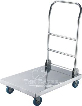 Baker Stainless Steel Flat Cart Trolley (Foldable) SSFCT - Click Image to Close